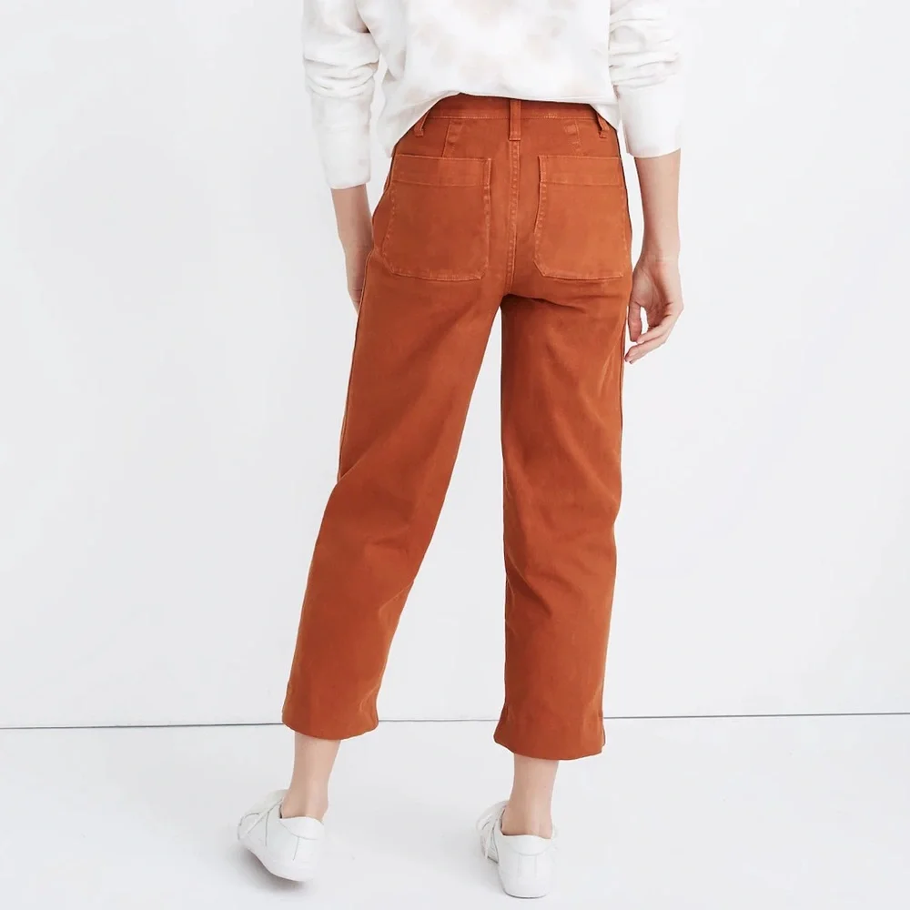 Madewell Slim Emmett Wide-Leg Crop Pants - Picture 3 of 10